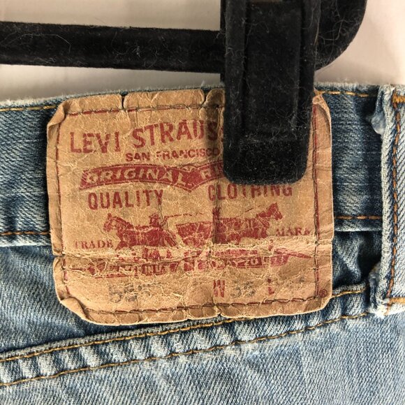Levis Mens Jeans 559 Relaxed Straight Distressed Grunge 36x34 - Picture 9 of 11